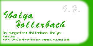 ibolya hollerbach business card